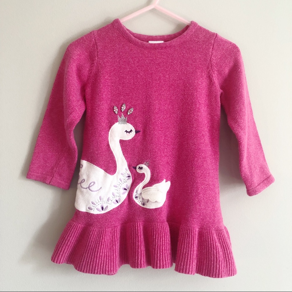 Gymboree Pink Swan Dress  - Size 12-18m